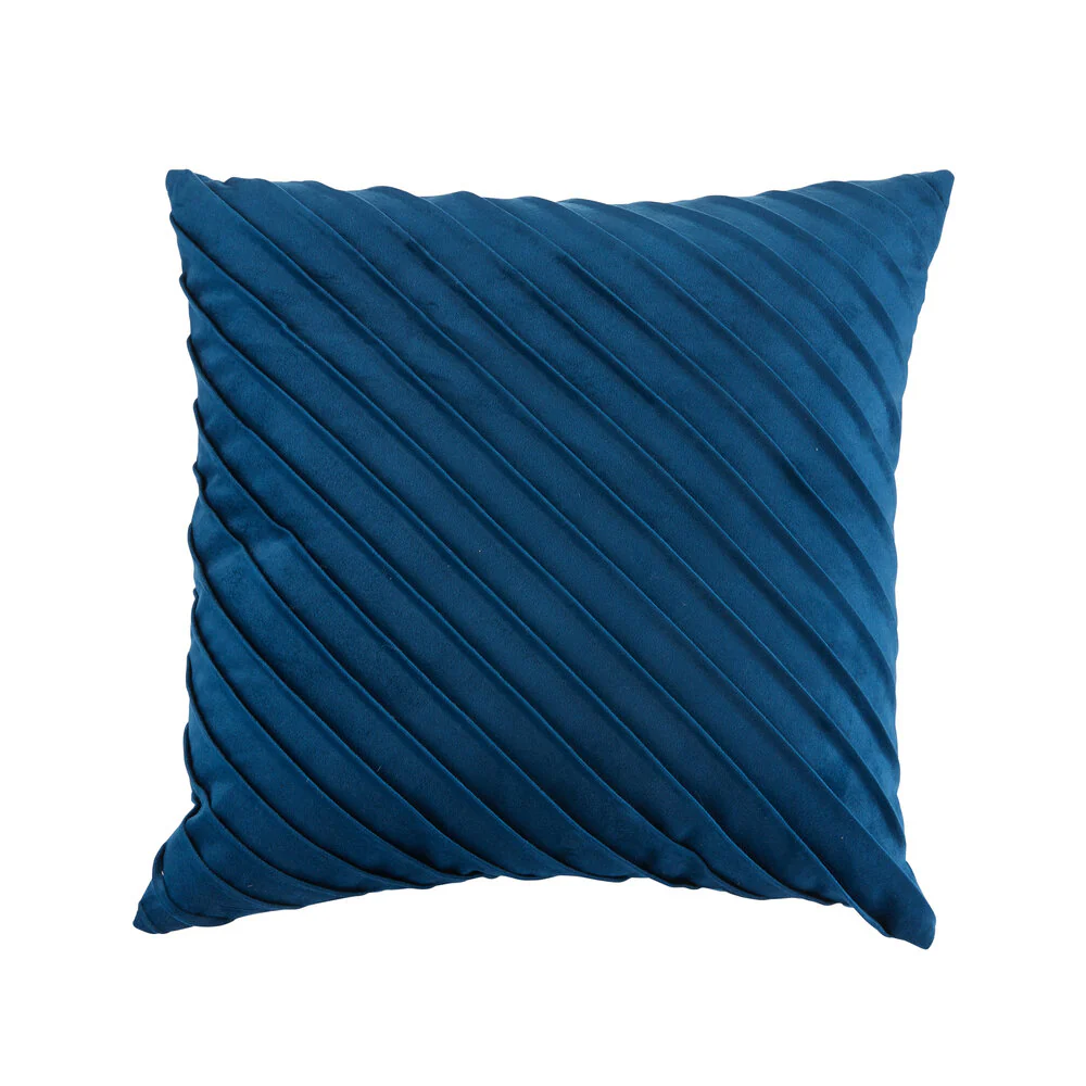 Bahne Interior  Pude i fløjlslook, blå - 45 x 45 cm.