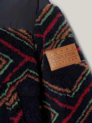 Jaqueta puffer Tommy x Pendleton New York Stripe TH Monogram