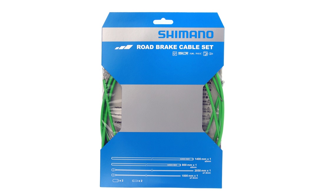 Shimano bremsekabelsæt Road grøn PTFE