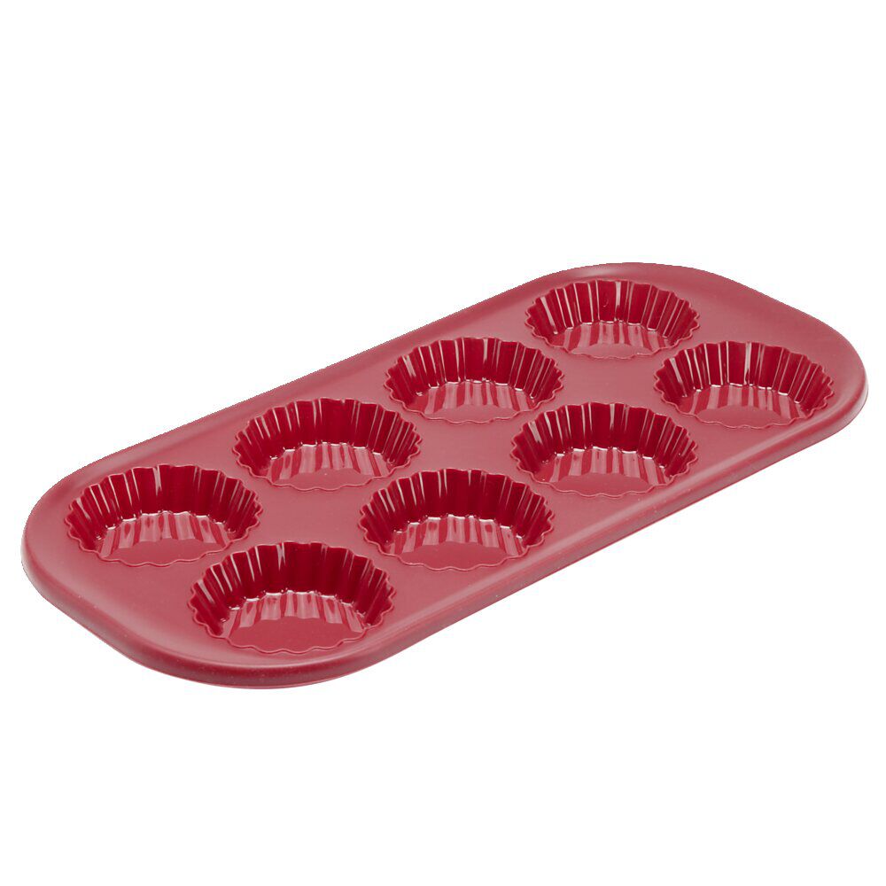 Moule 8 tartelettes silicone et armature acier 35,7x16,9xH2,3cm