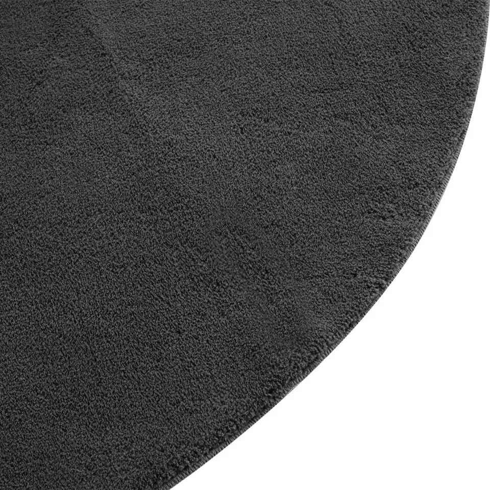 tectake® Kortpolig vloerkleed Soft Zone Ø 120 cm - Antraciet