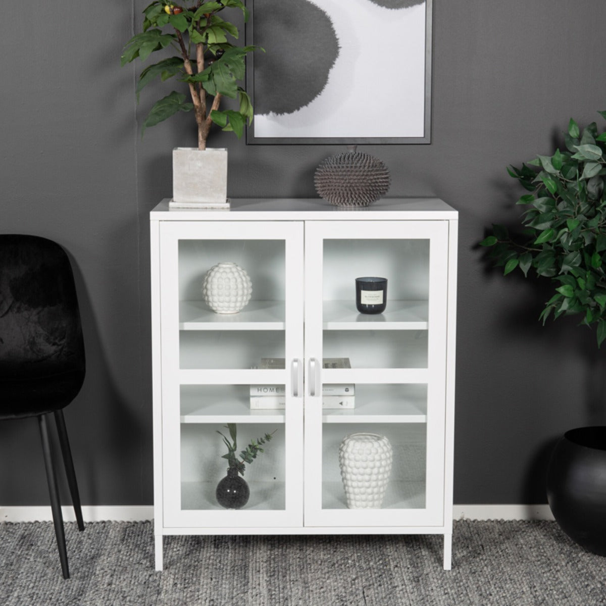 FjÃ´rd - Vitrinekast Wit - 97x80cm - Acero