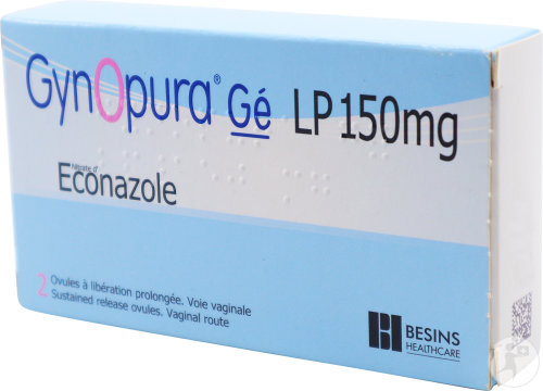 Gynopura Gé L.P. Nitrate D'Éconazole 2 Ovules À Libération Prolongée 150mg