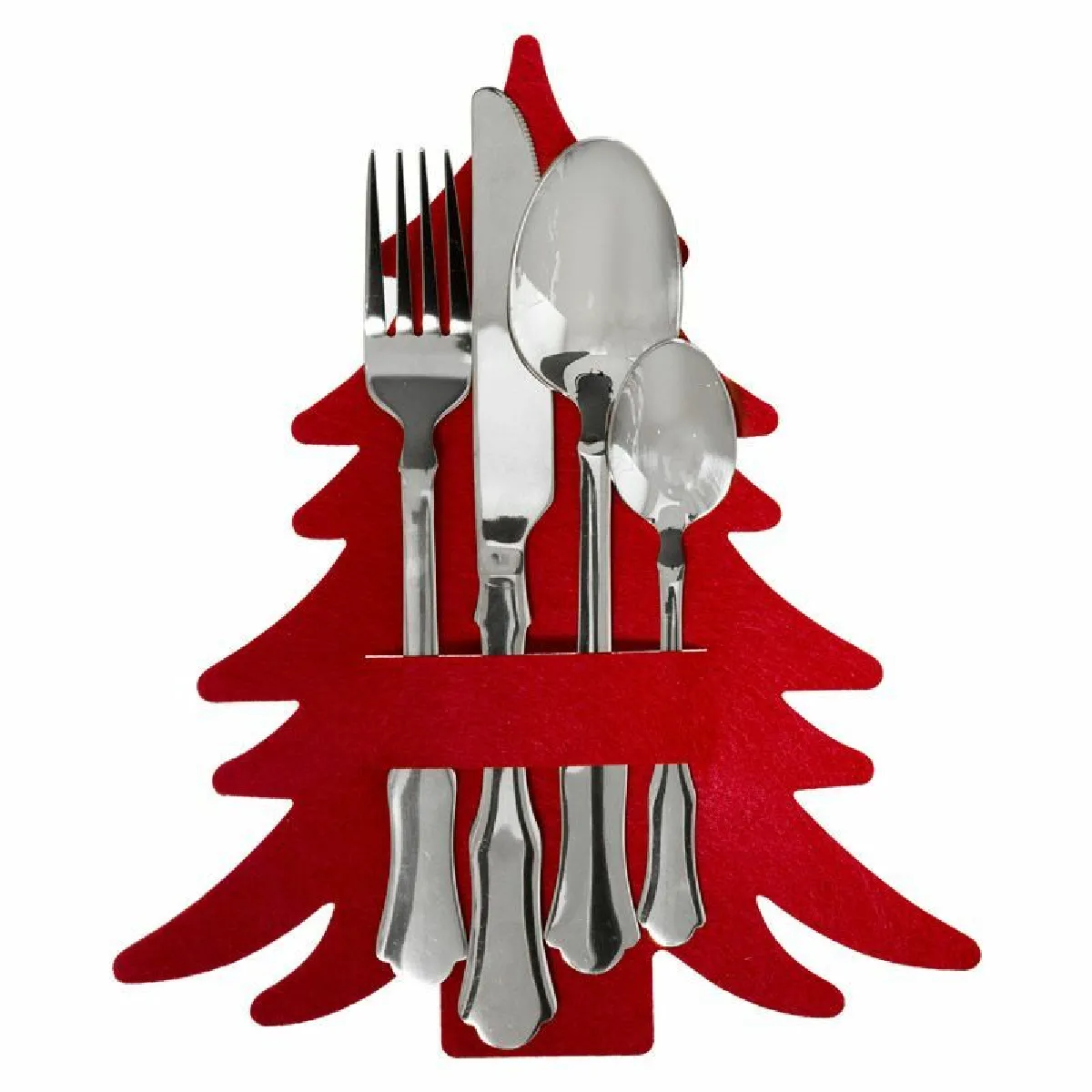 Porte-Couverts Sapin 25 cm Rouge