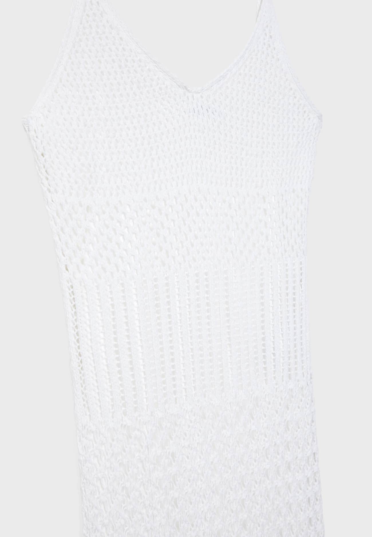 Vestido de crochê com alças finas