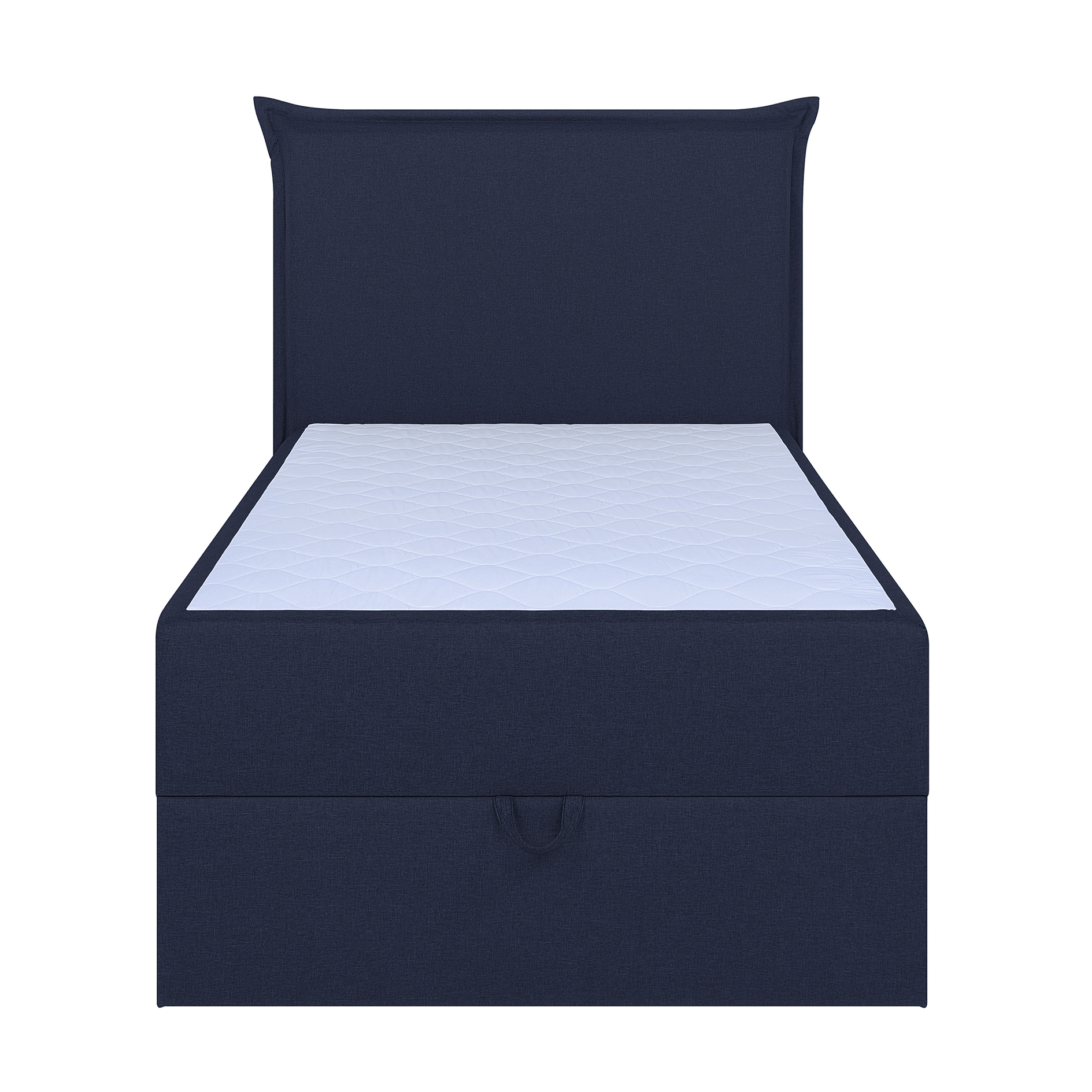 Boxspringbett - cobalt - mit Bettkasten - H3 - 100x200 cm