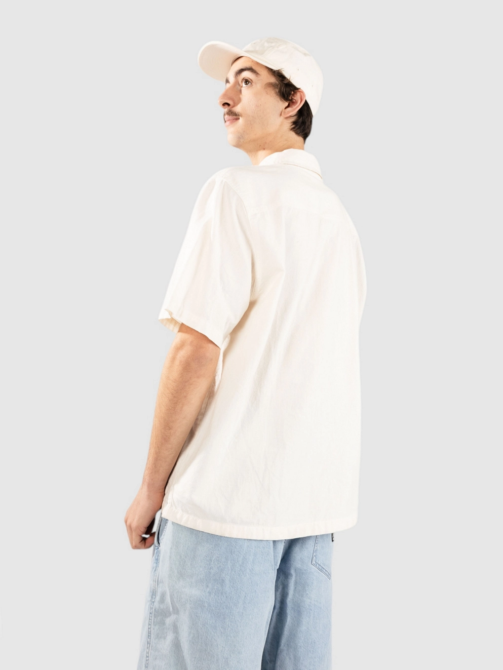 Fat Moose Ian Cotton Linen Shirt ecru