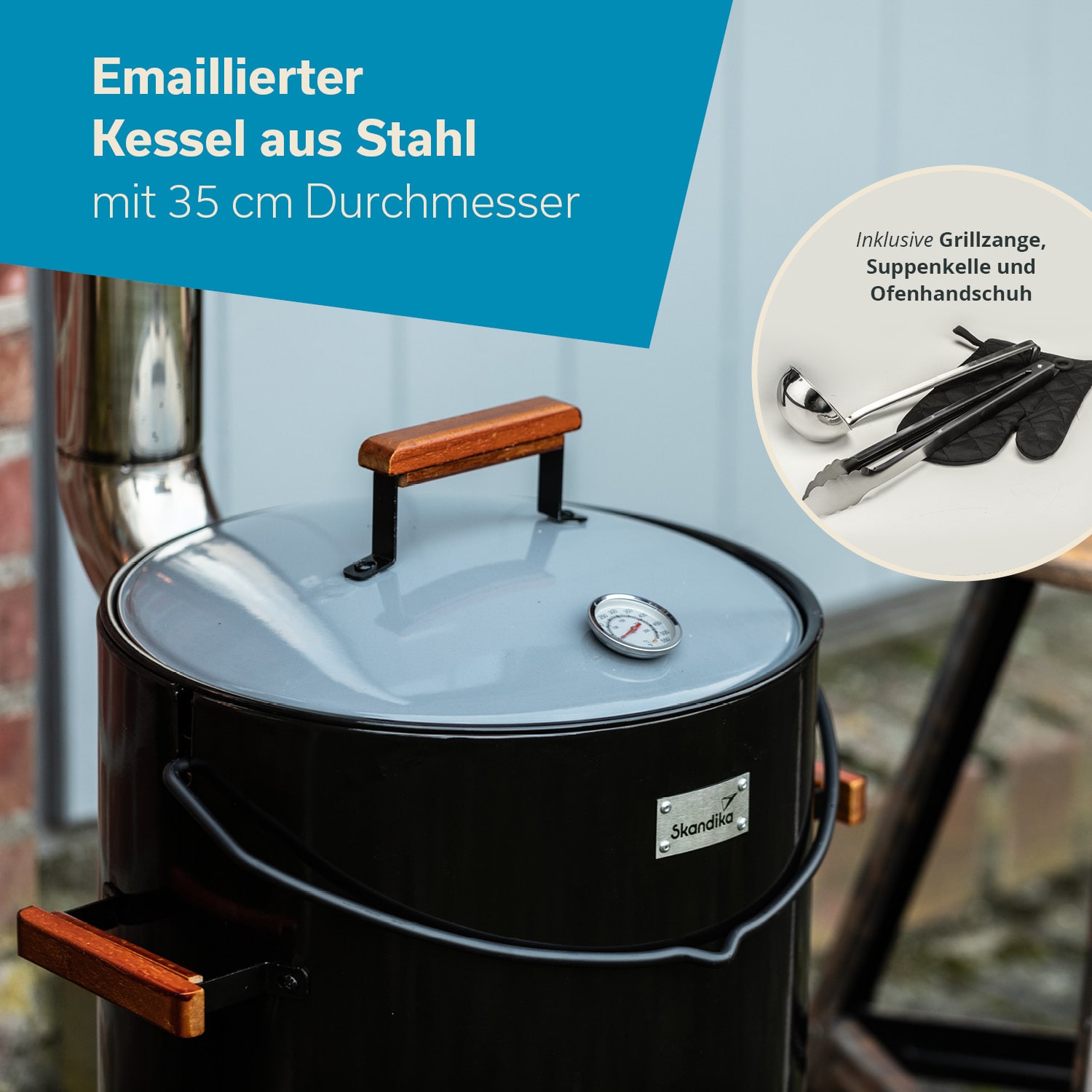 Skandika Goulash Kanon 14 liter kolenbarbecue