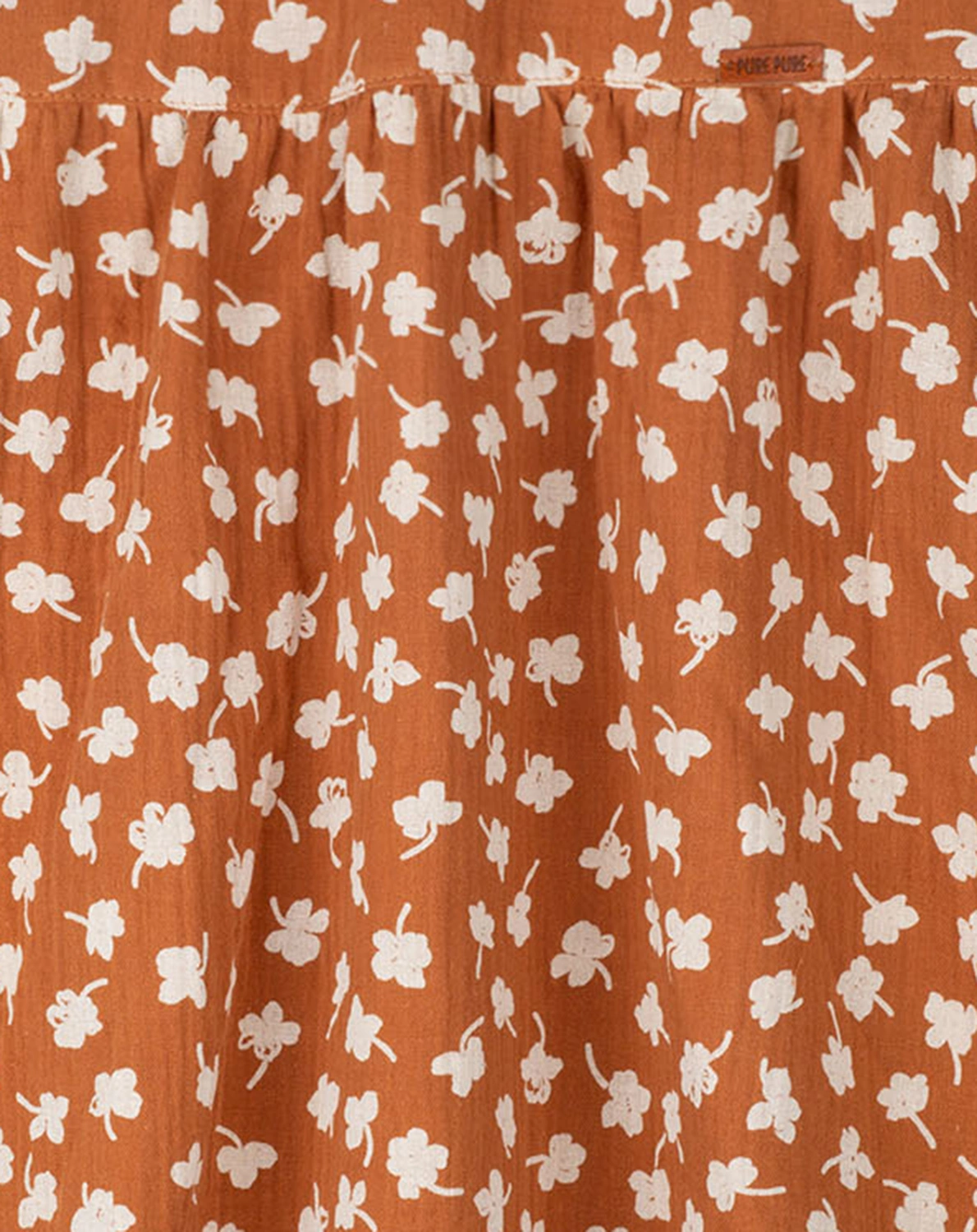 Mull-Kleid SOMMERBLUMEN in karamell