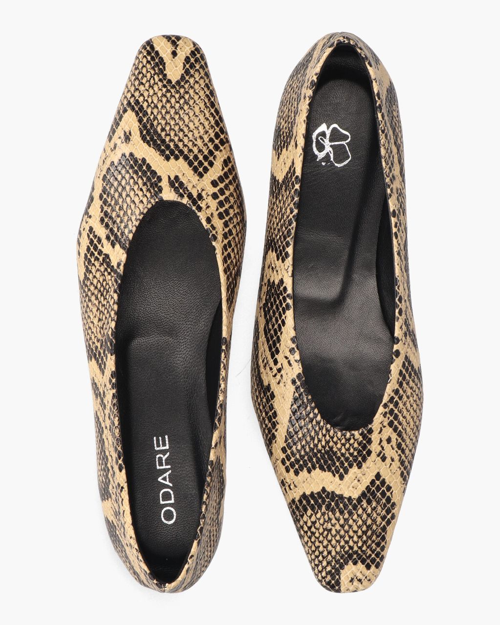 Odare Bilbao Beige/Zwart Damesballerina's