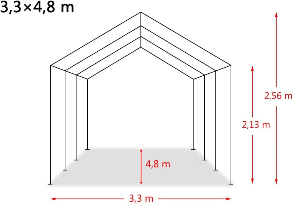 Weidezelt Weideunterstand Offenstall Weidehütte Pferde Schafe Kühe Unterstand Stall Shelter PVC 550 g/m² 3,3×3,2 m Dunkelgrün