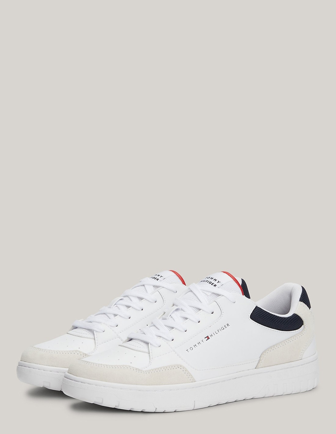 tommy hilfiger Basket de ville th basket core lth m blanc/beige/bleu