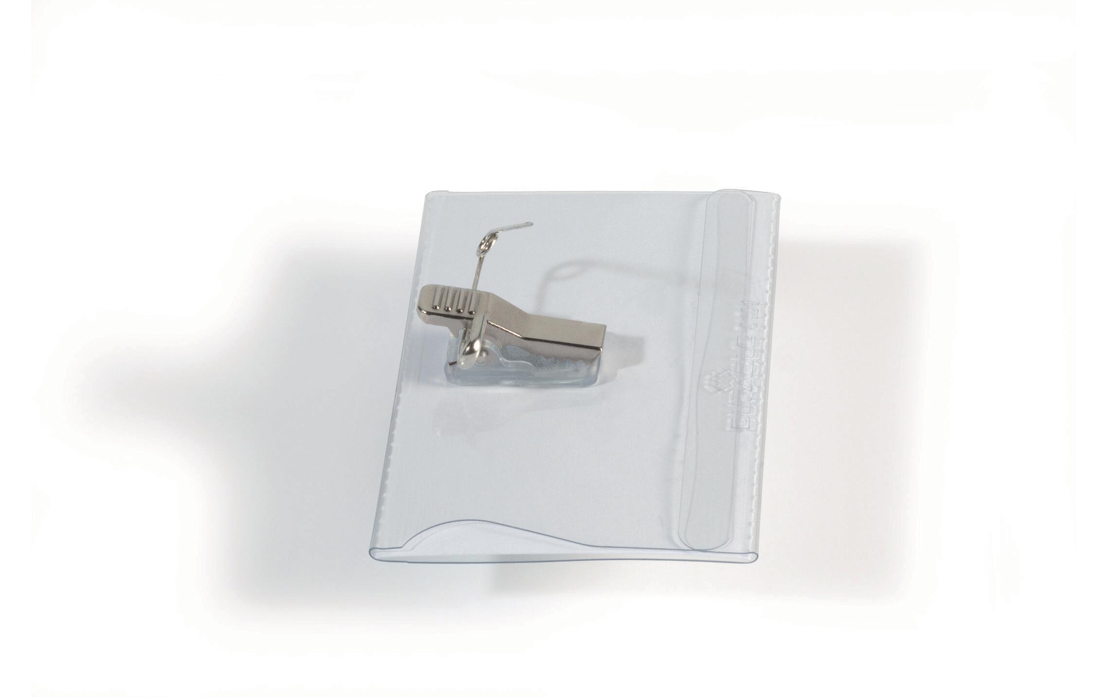Namensschild mit Clip 54 x 90 mm, 50 StückNamensschilder