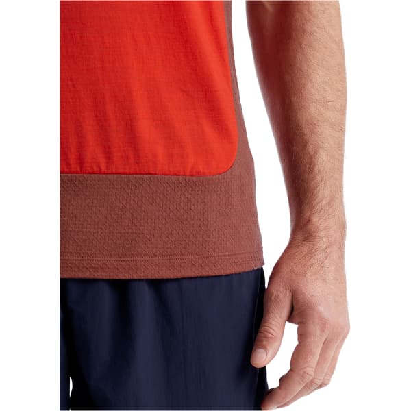 T-shirt randonnée ICEBREAKER M ZONEKNIT SS TEE LAVA/GRAPE/CB