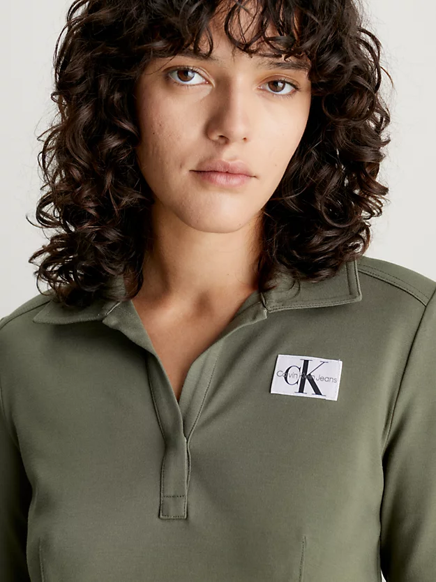 Camisa polo Milano slim de manga comprida