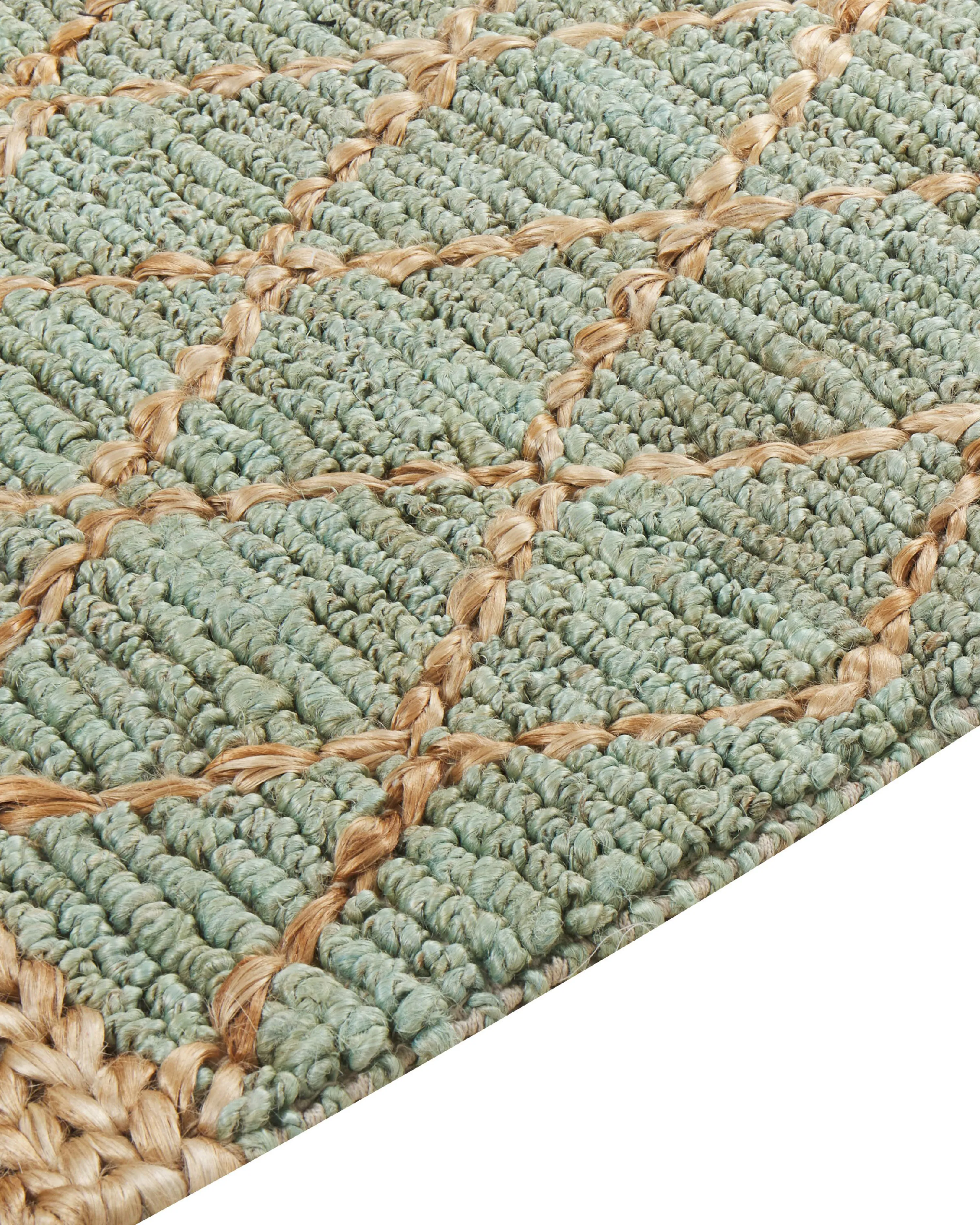 Vloerkleed TELLIKAYA Groen 80 x 300 cm Jute
