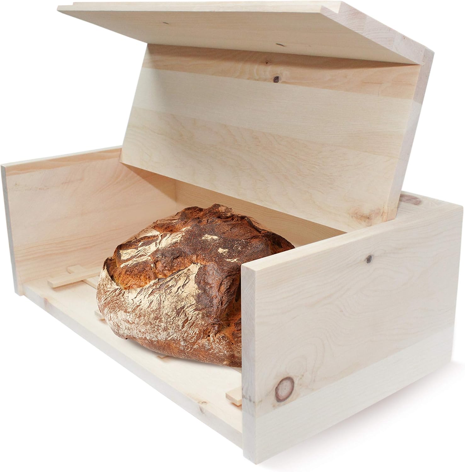 ZirbenFamilie Zirben-Brotkasten • Hygienische Aufbewahrungsbox 45x16x25cm aus duftendem ZirbenHolz • ein Produkt der ZirbenFamilie - bekannt aus dem Fachhandel & der Hotellerie