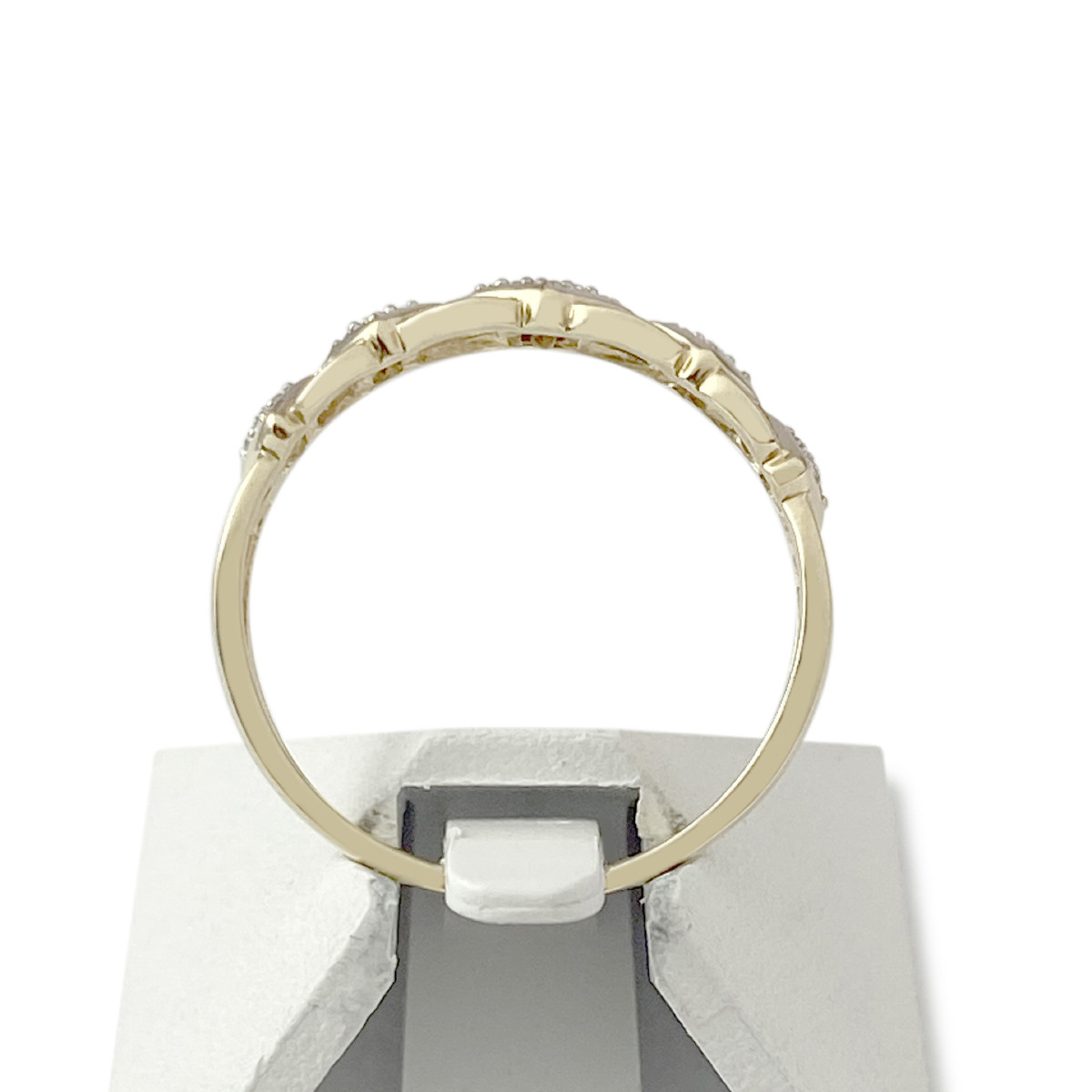 Bague d'occasion or 375 2 tons diamants