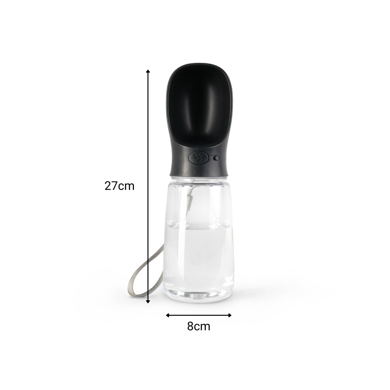 Lionto Hundetrinkflasche für Unterwegs schwarz 500 ml