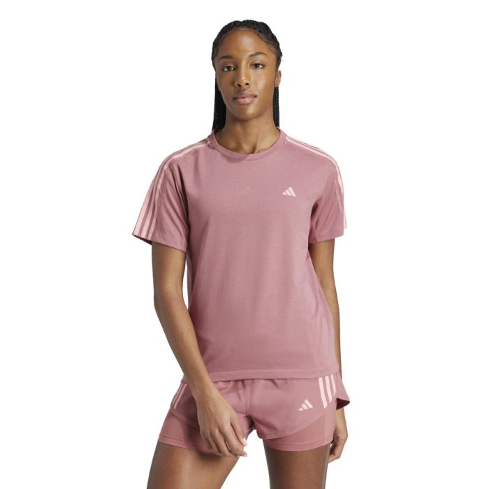 adidas Dame T-shirts Own The Run E 3-Stripes T-shirt Rød