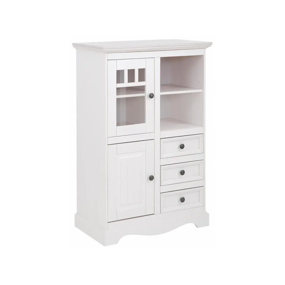 Melissa - Dressoir met 4 deuren en 2 laden in wit grenen