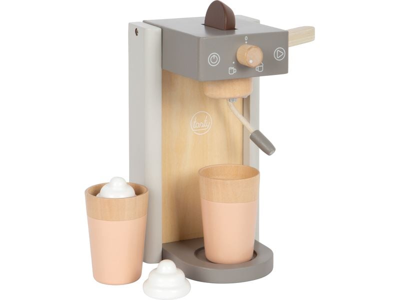 small foot Kaffeemaschinen-Set grau tasty Kinder-Kaffeemaschine aus Holz mit Tassen und Zubehör