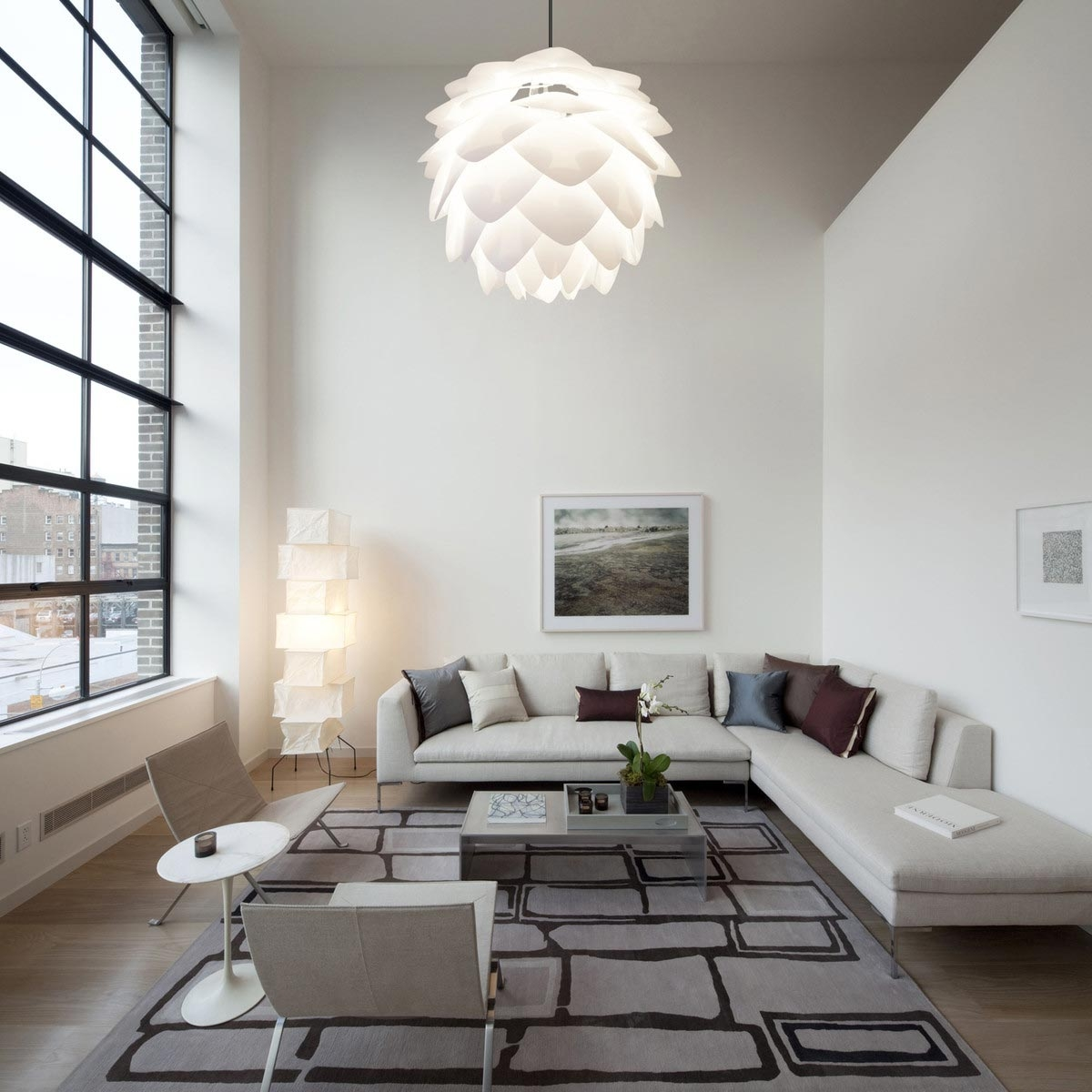 Hanglamp Silvia Ø50 cm koordset zwart Wit