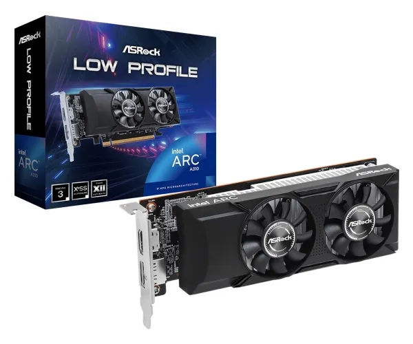 ASRock Intel Arc A310 4GB - Grafikkort - Arc A310 - 4 GB GDDR6 - PCIe 4.0 x16 lavprofil - HDMI, DisplayPort
