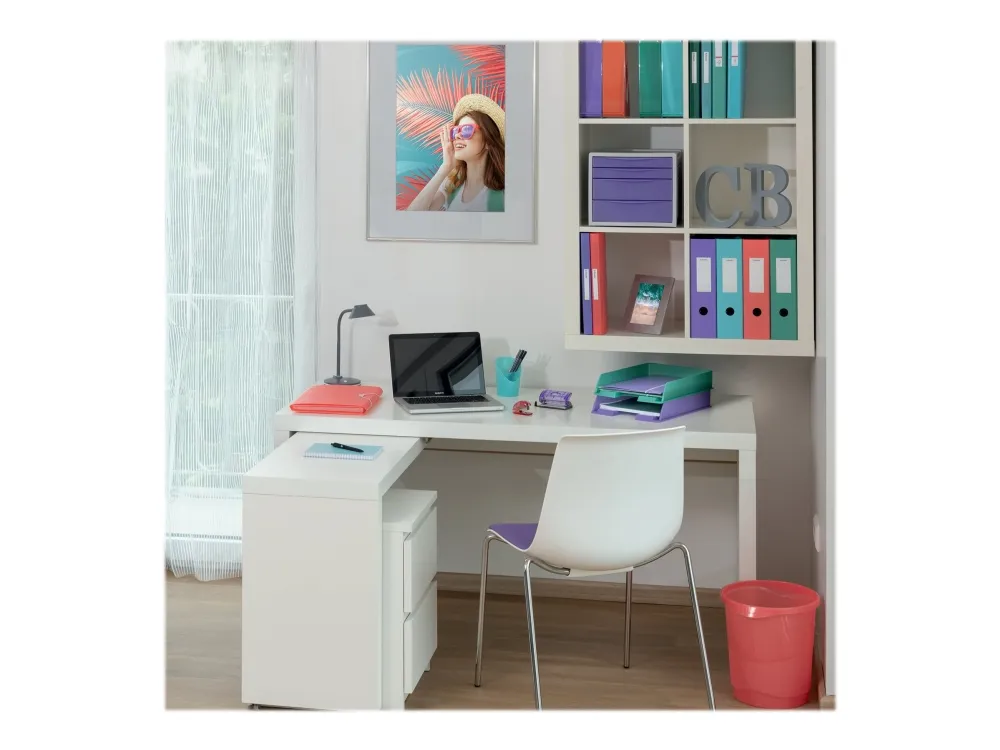 Esselte Colour'Breeze - 3-folds mappe - for A4 (210 x 297 mm) - kapacitet: 150 ark - translucent coral