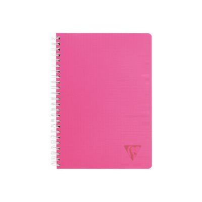Clairefontaine Linicolor - Cahier polypro à spirale 17 x 22 cm - 100 pages - petits carreaux (5x5mm) - disponible dans différentes couleurs