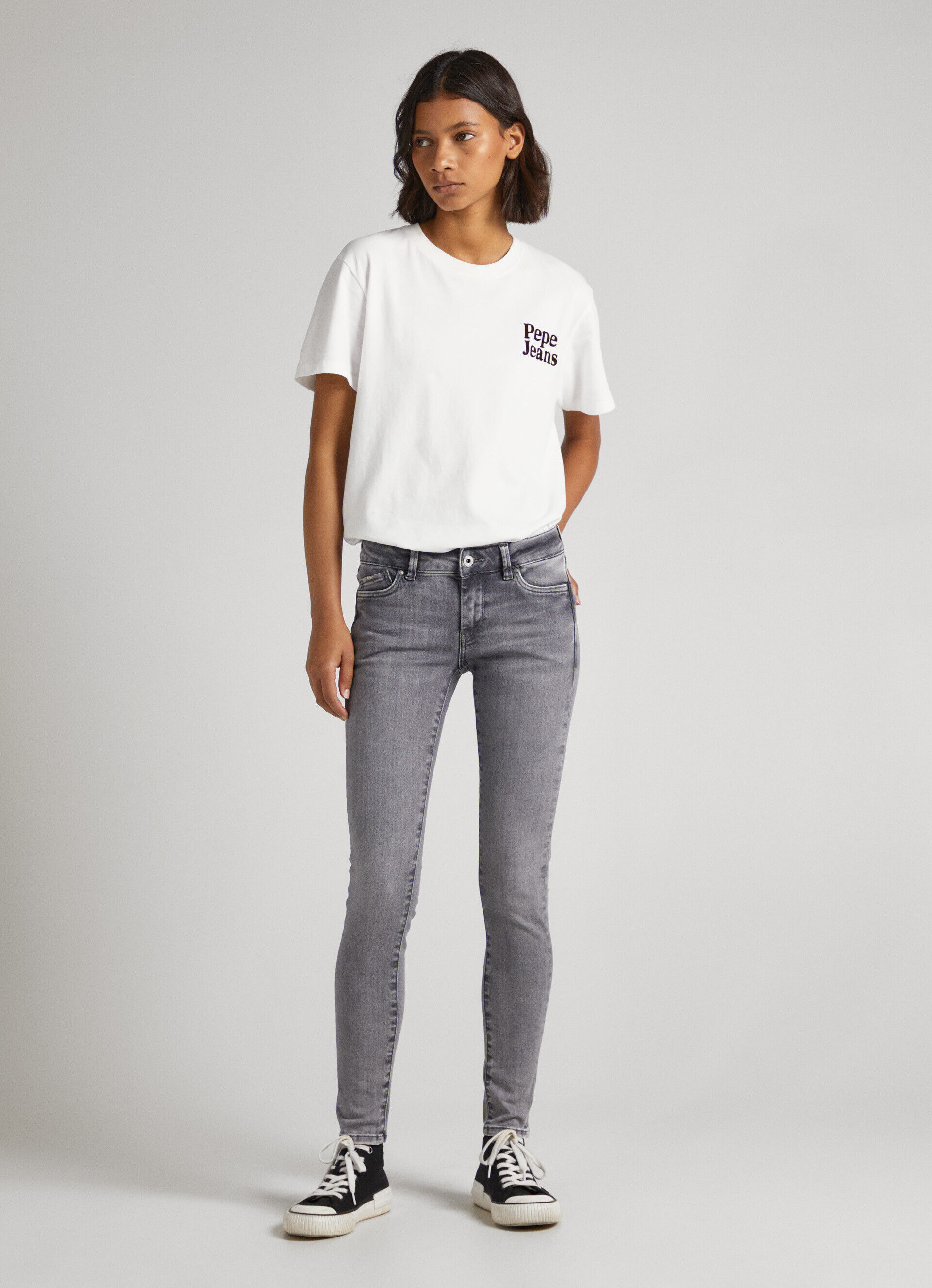 CALÇA JEANS PIXIE FIT SKINNY TIRO TAMANHO MÉDIO - jeans