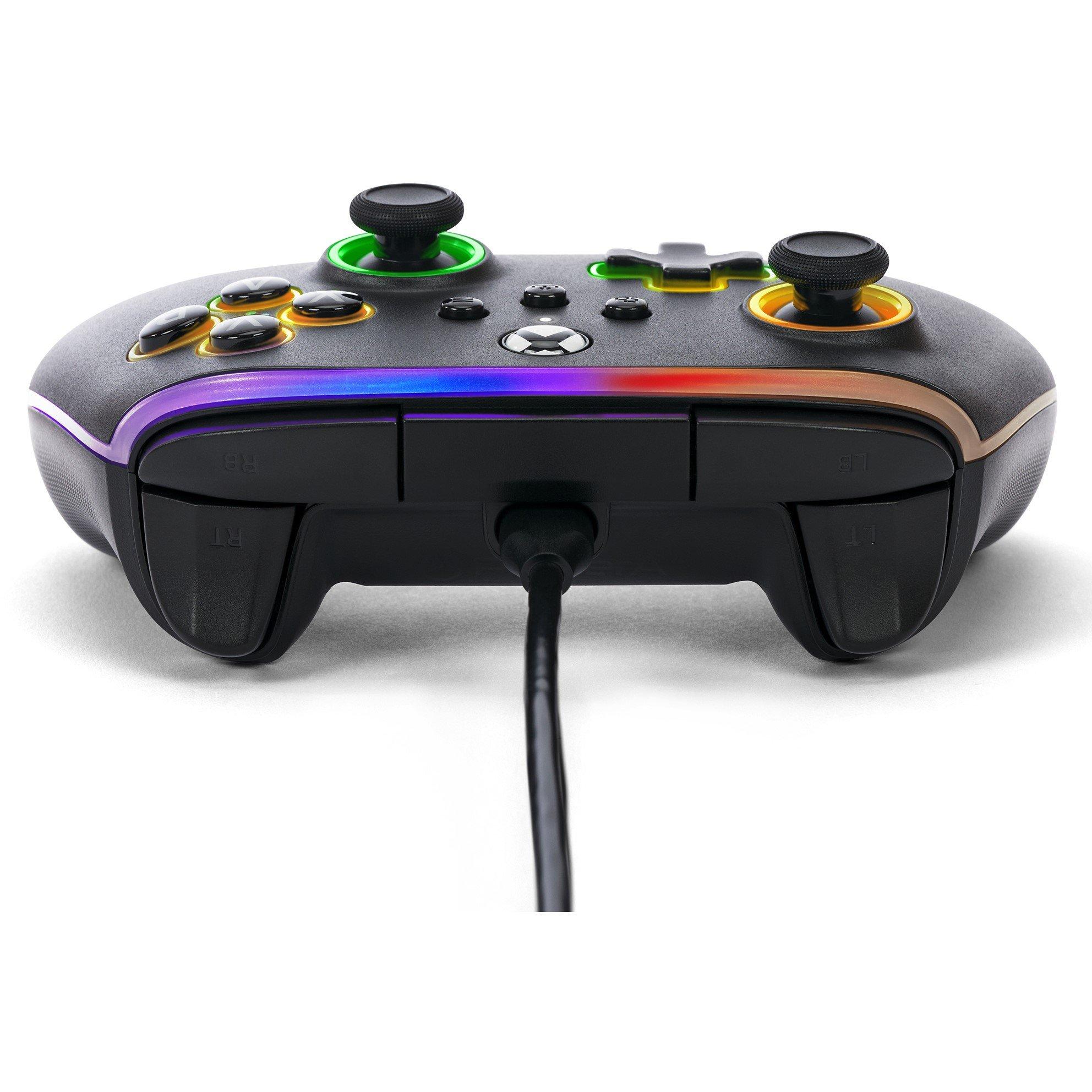 PowerA Advantage Wired Controller for Xbox Series XS with Lumectra  RGB LED Strip Black