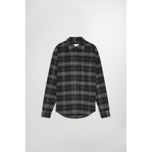 NN. 07 Adwin Overshirt, Dark Grey Check, XL