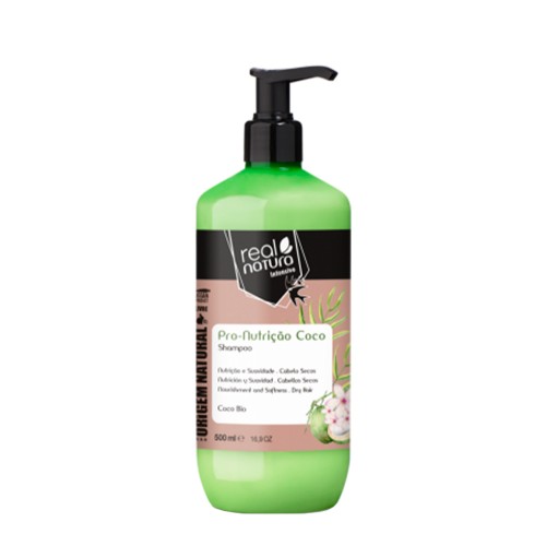 Real Natura Shampoo Sem Sal Pro-Nutrição Coco 500ml