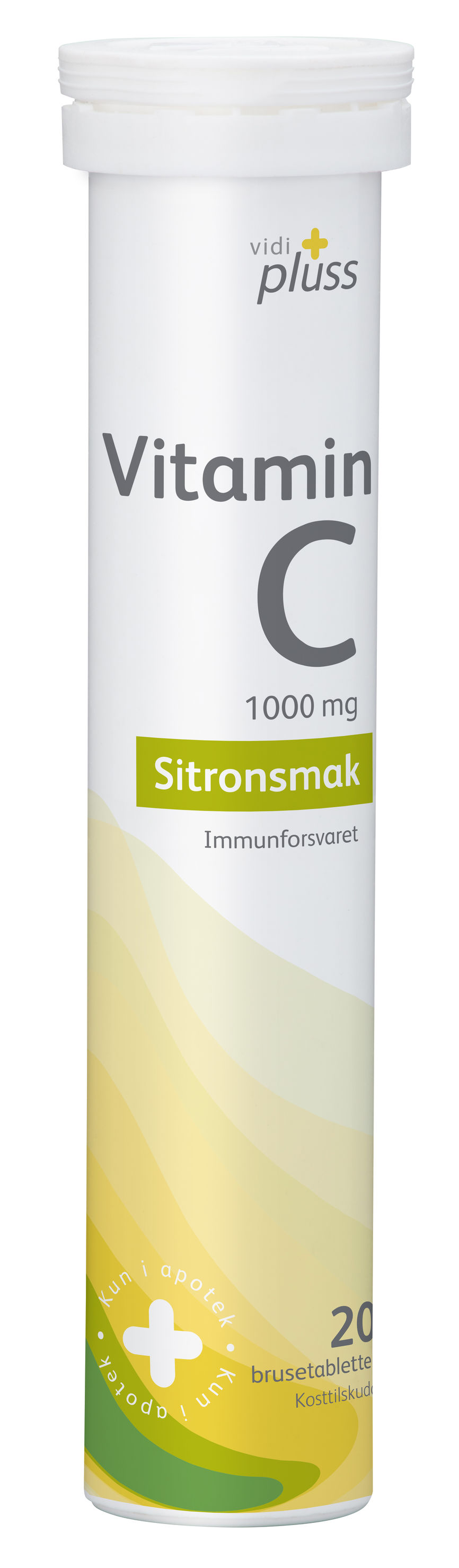 Vidi pluss C-vitamin 1000mg brusetabletter sitronsmak 20 stk