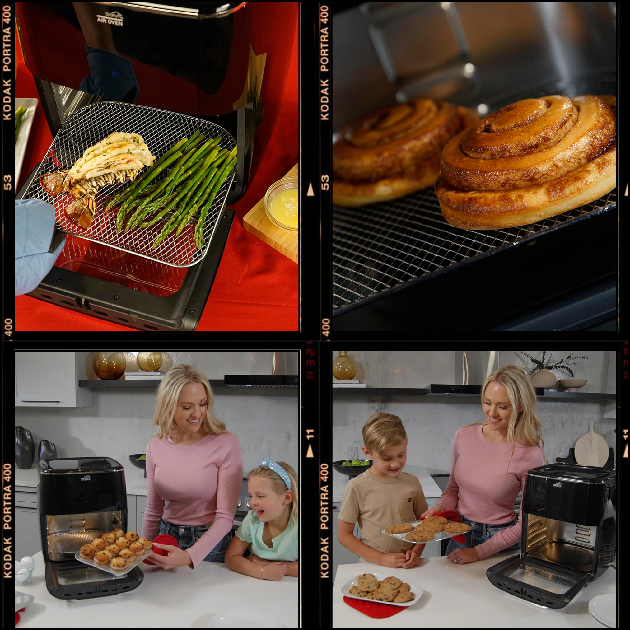 Starlyf® Heißluftfritteuse XL mit Drehspieß - Backofen & Fritteuse Air Oven 3in1