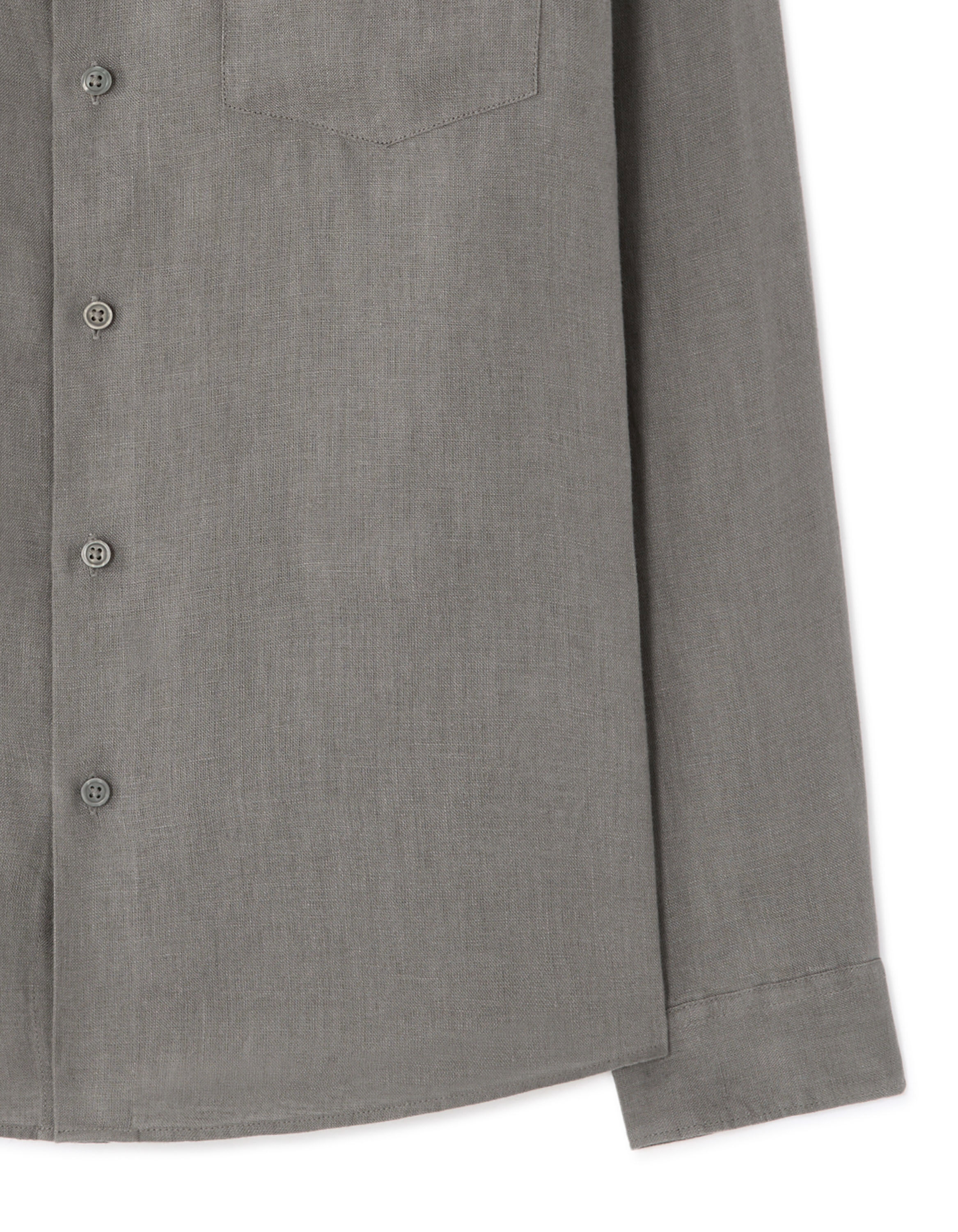 Chemise regular 100% lin - gris foncé