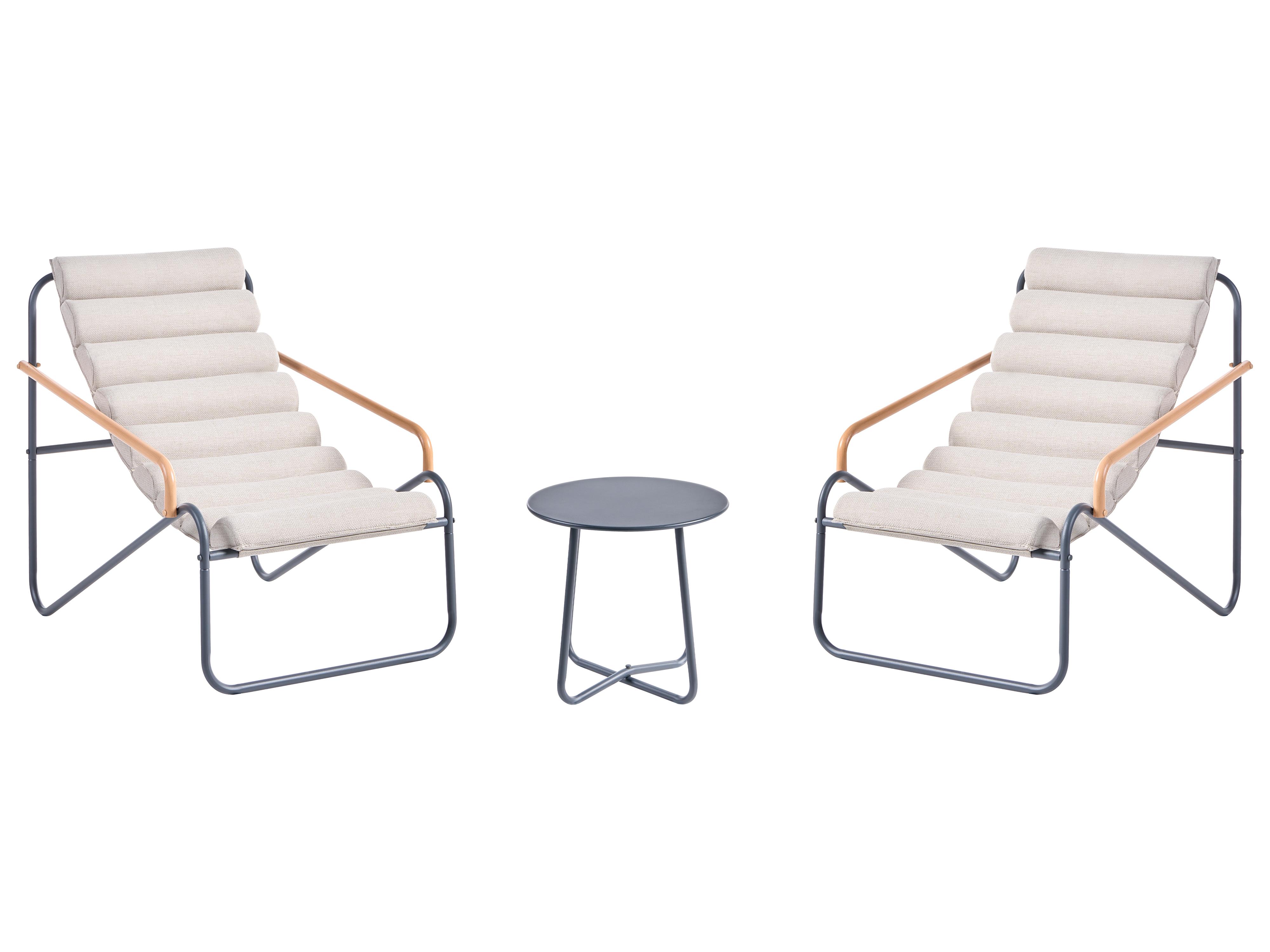 Loungeset met tafel 2-zits PASTO Metaal Donkergrijs