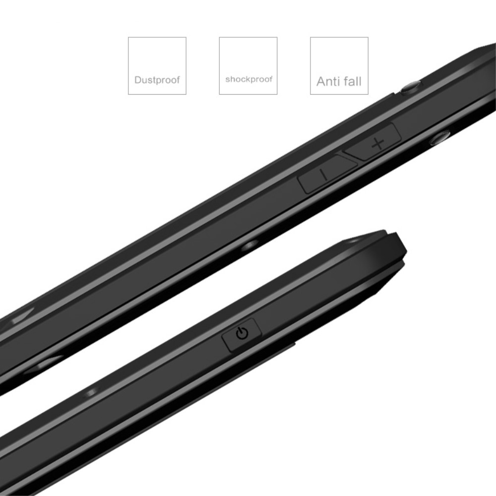 iPhone SE (2022/2020) / 8 / 7 Hybrid Silikon Metall Outdoor Case   Panzerfolie - Schwarz