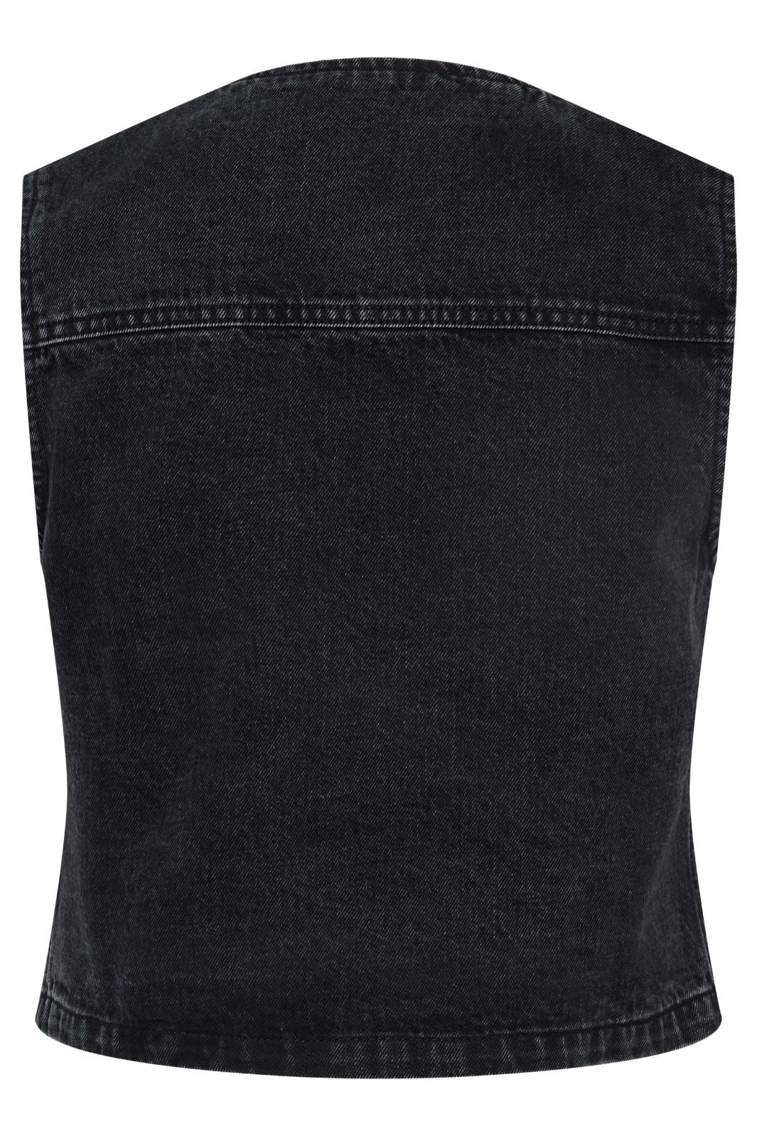 Pieces Pcalma Denim Vest 4560471 dark grey denim 1
