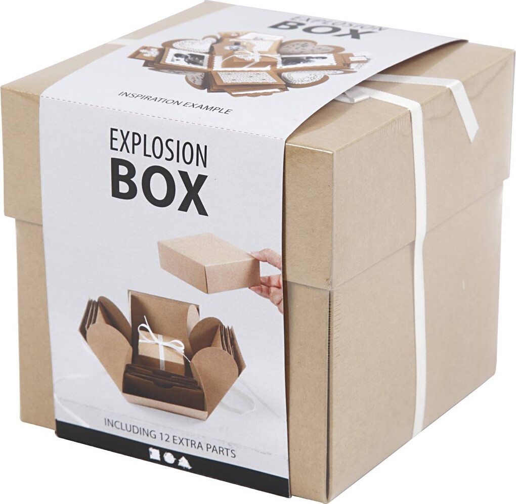 Explosion Box - Str. 7X7X7,5+12X12X12 CM - Natur - 1 Stk