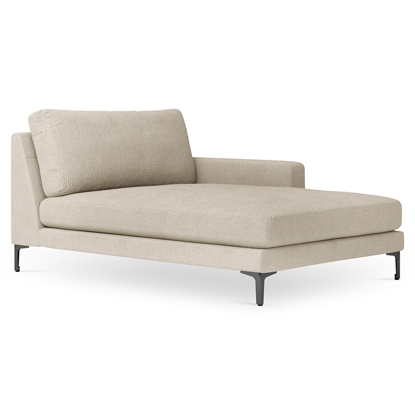 Mazzini Sofas Chaise Longue Droite Venus beige - 160x104x90 cm