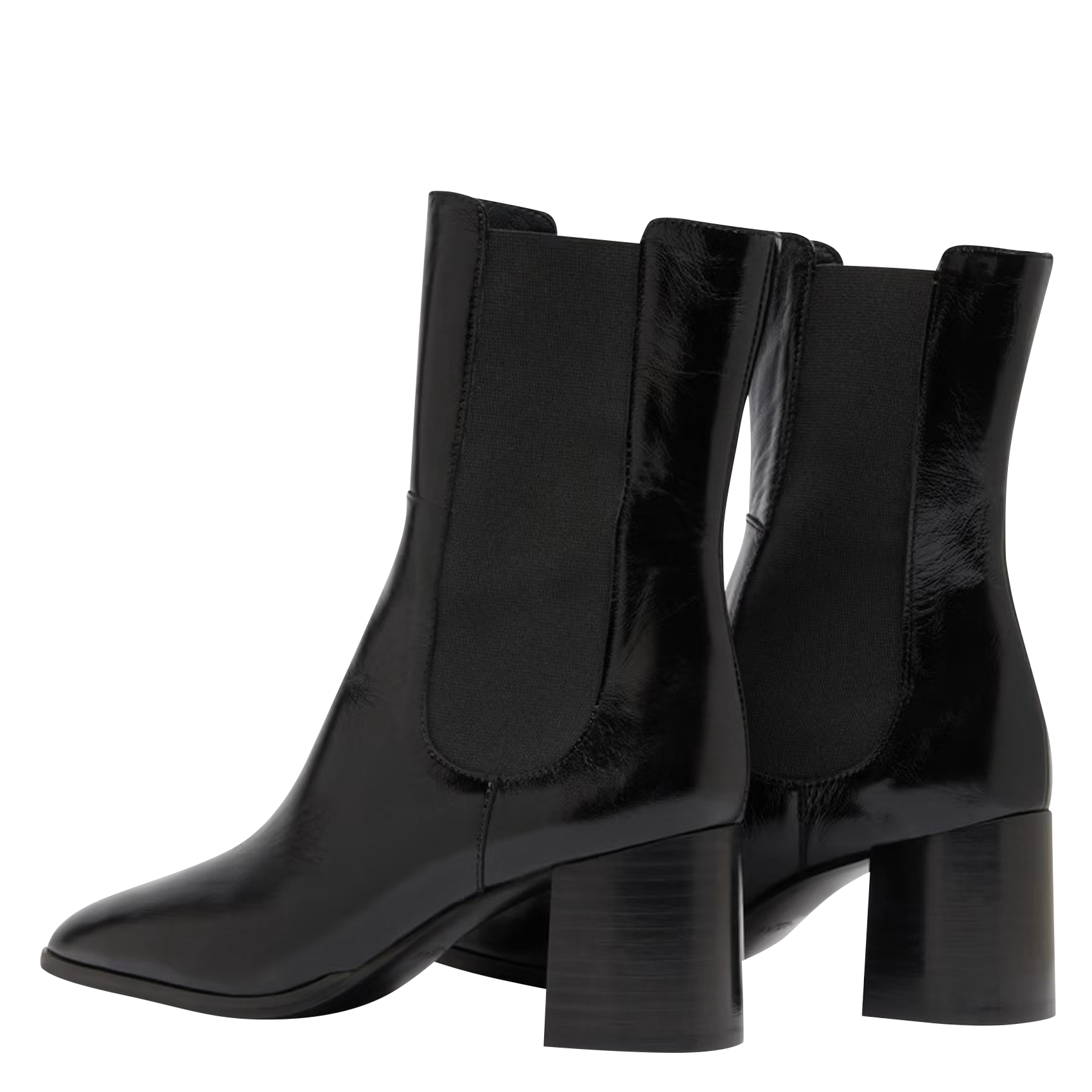 DUCHA - Bottines à talons en cuir | Noir