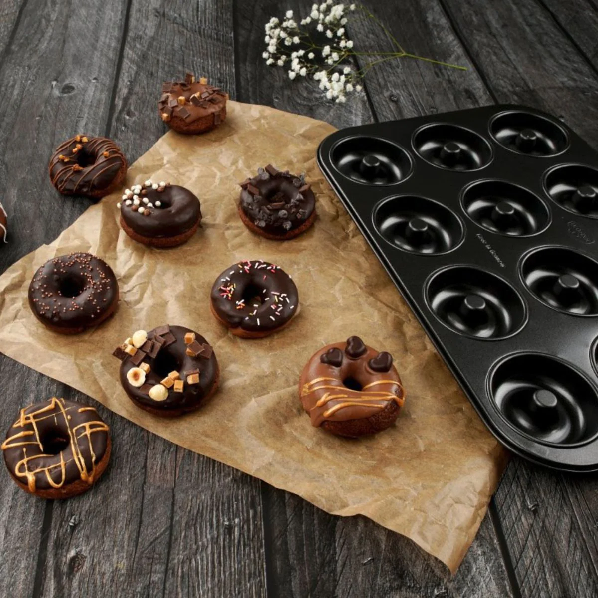 Moule donut et bagel 12 empreintes Dr. Oetker Tradition Dr. Oetker