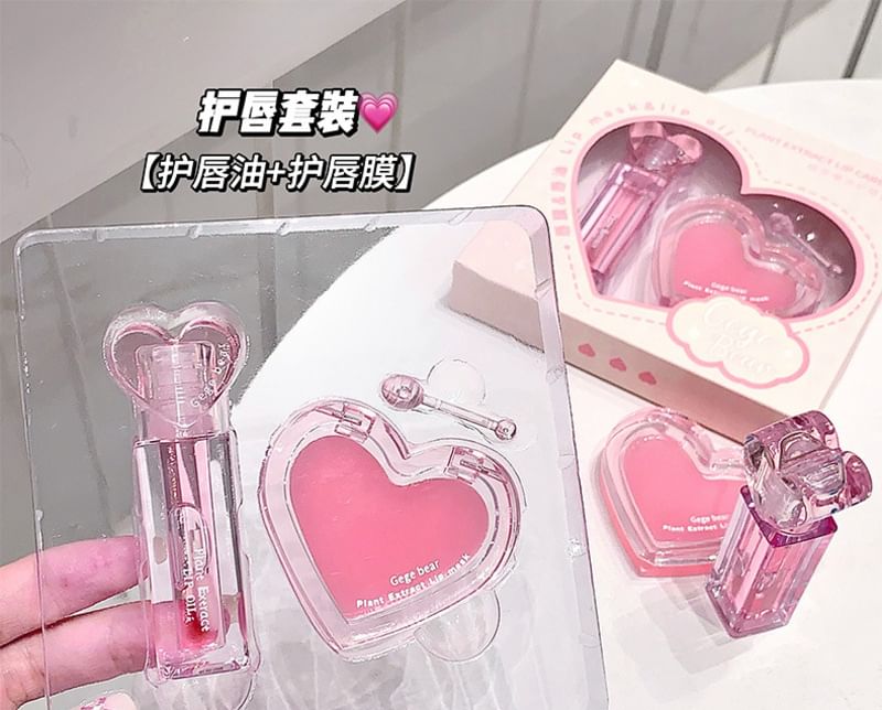 Gege Bear - Set van 2: Lippenverzorgingsset met plantenextracten