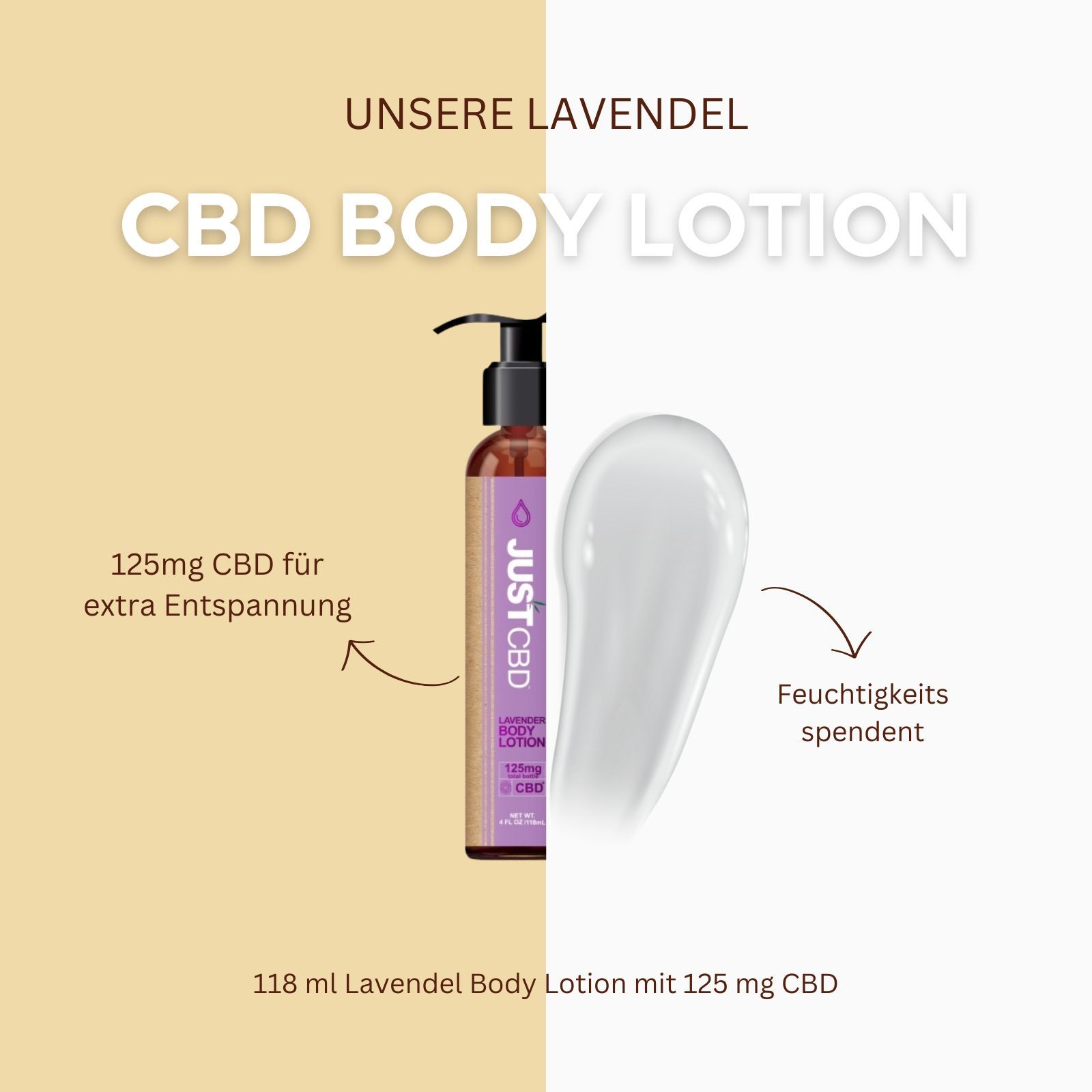 Weedness CBD-Körperlotion mit Hanfsamenöl und Lavendel