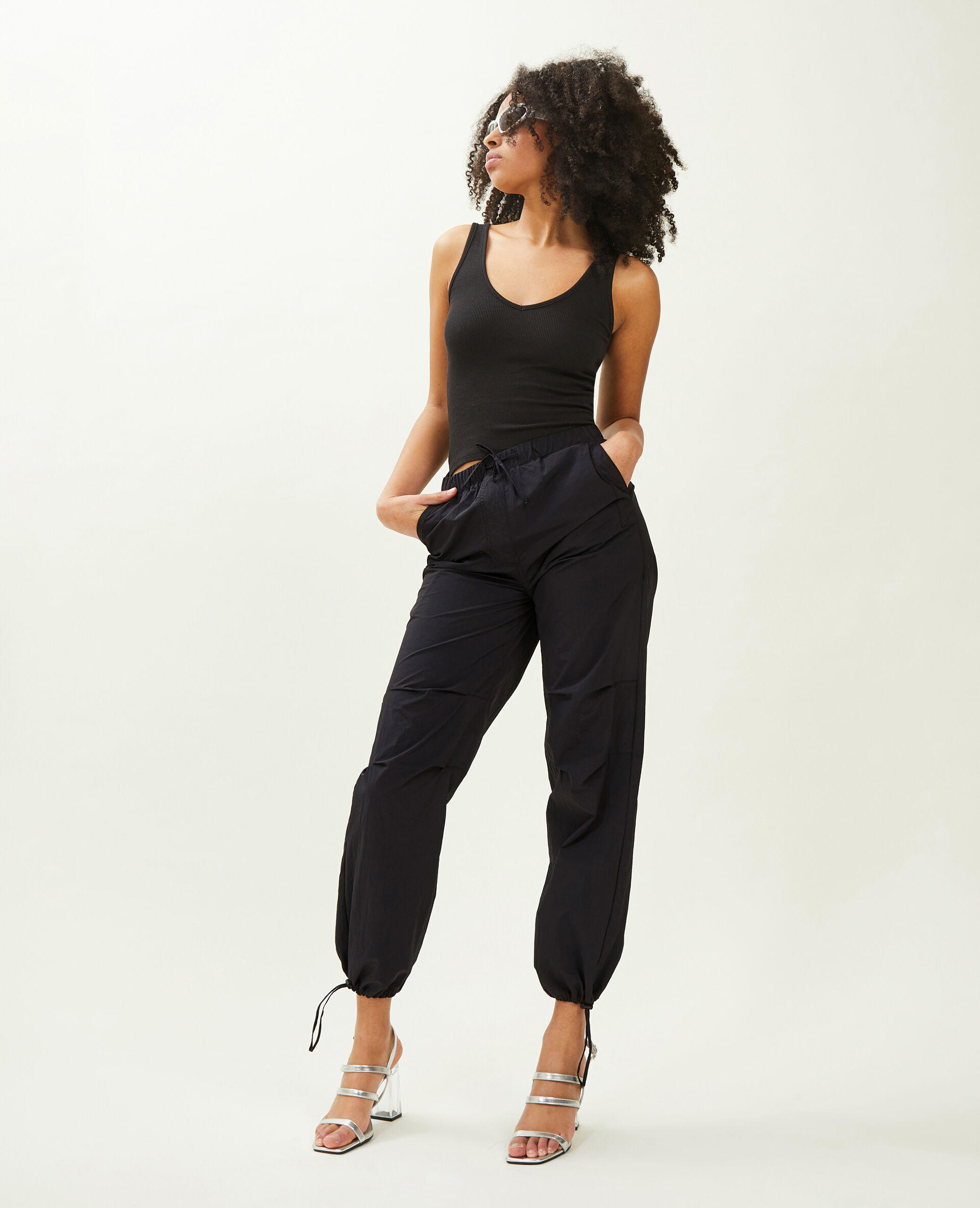 Pantalon parachute - Noir