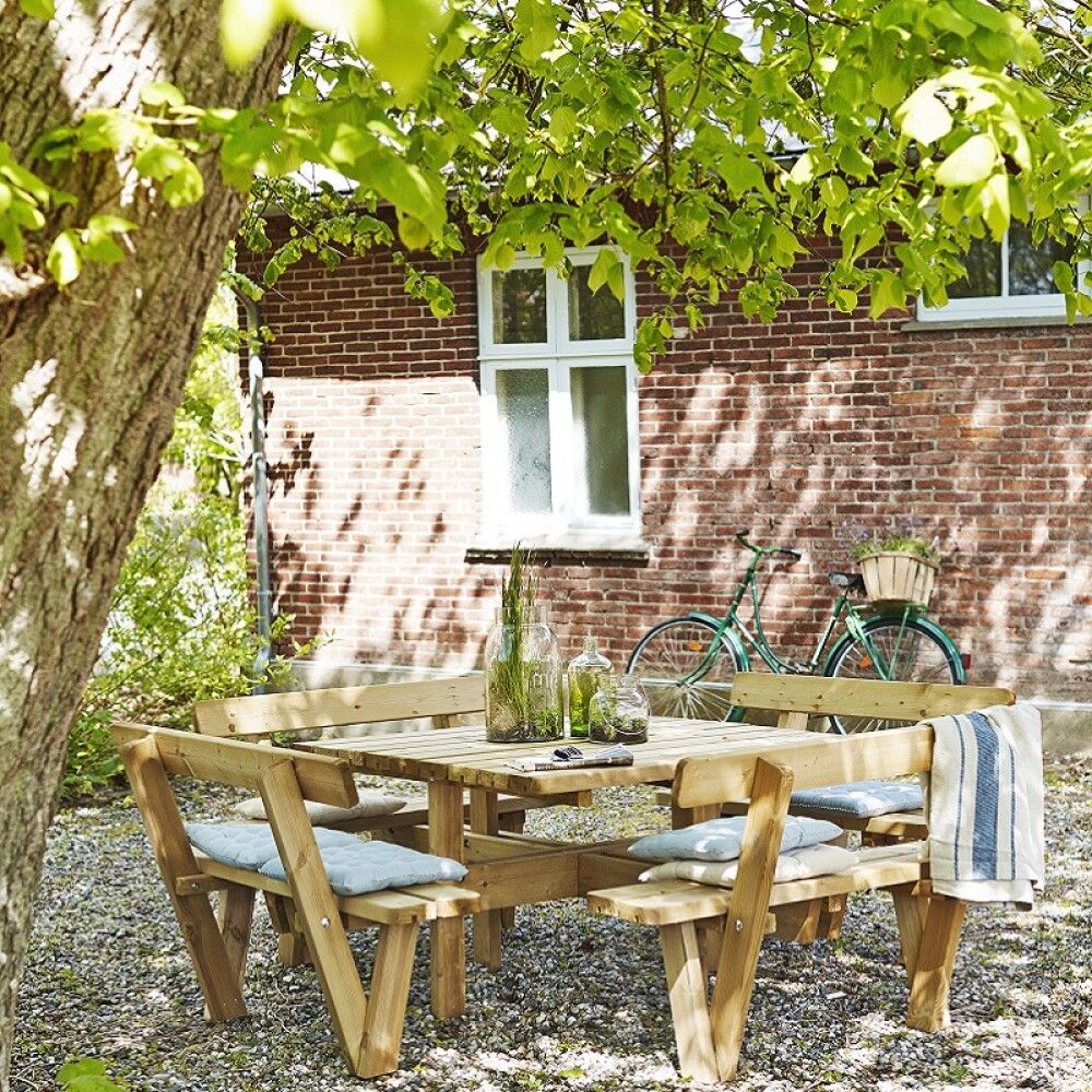 BENKESETT PLUS BORD OG BENKER 237CM TRYKKIMPREGNERT