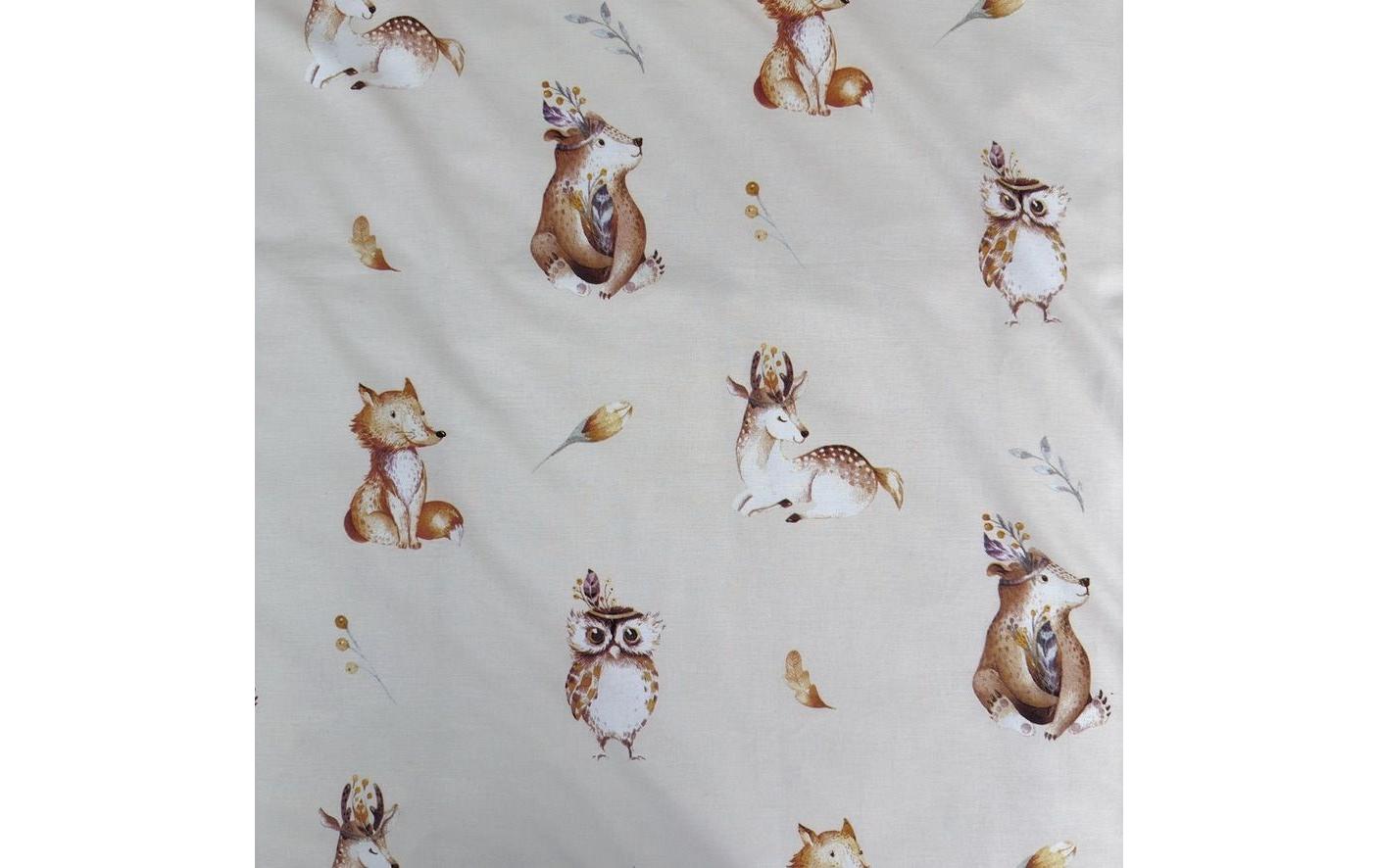Kinderbettwäsche Woodland 100 x 135 cm + 40 x 60 cmBettwäscheset für ein kleineres Kinderbett
