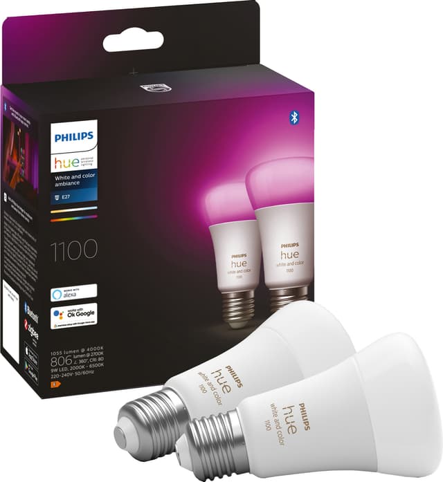 Philips Hue WCA 9W A60 E27 2-pak